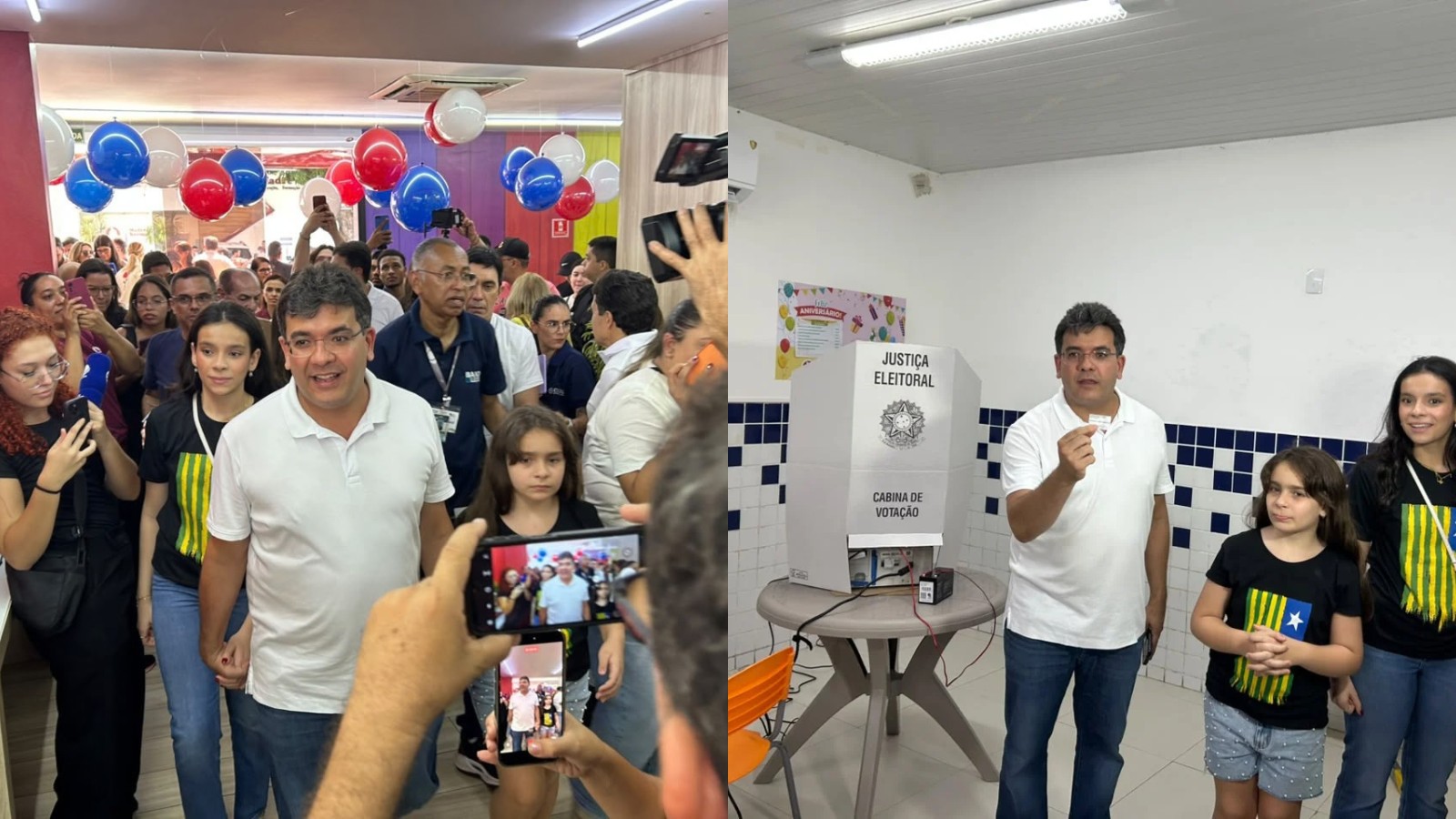 Rafael Fonteles (PT) vota em Teresina