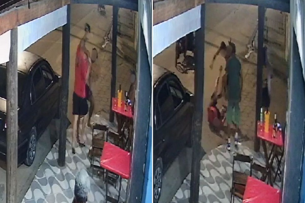 Pai e filho agrediram um comerciante que foi levado ao hospital mas não resistiu aos ferimentos — Foto: Divulgação/Polícia Civil
