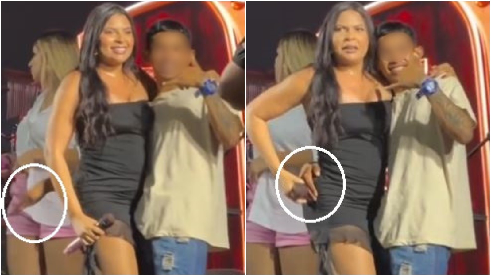 Jovem invade palco e pega nas partes íntimas de cantora durante show da banda Forró Real, no Ceará; vídeo