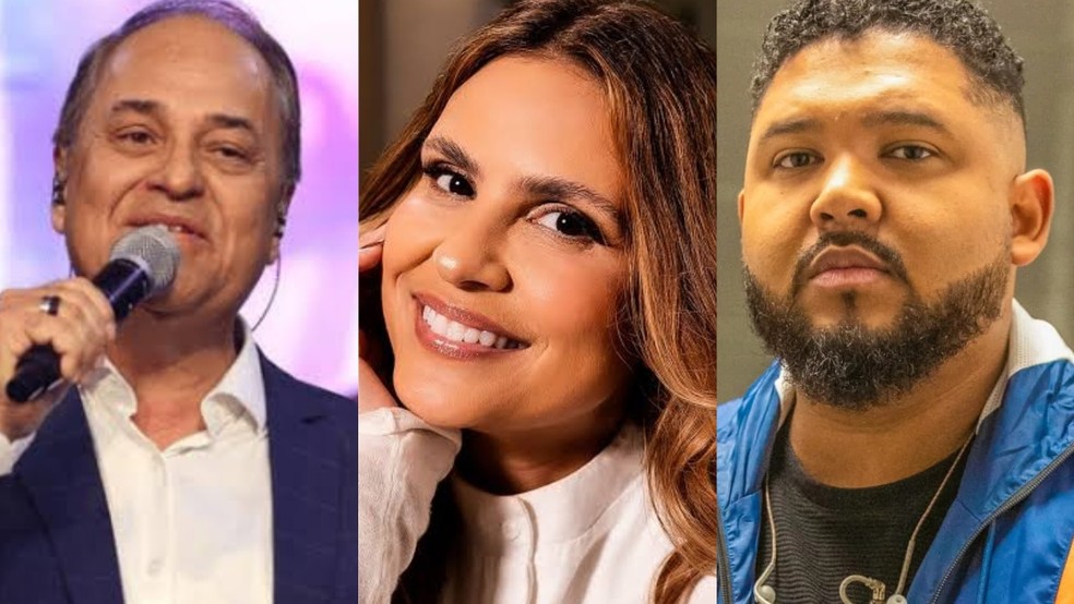 Padre João Carlos, Aline Barros e Israel Salazar são atrações do Sou Manaus 2026 — Foto: Reprodução/Redes Sociais