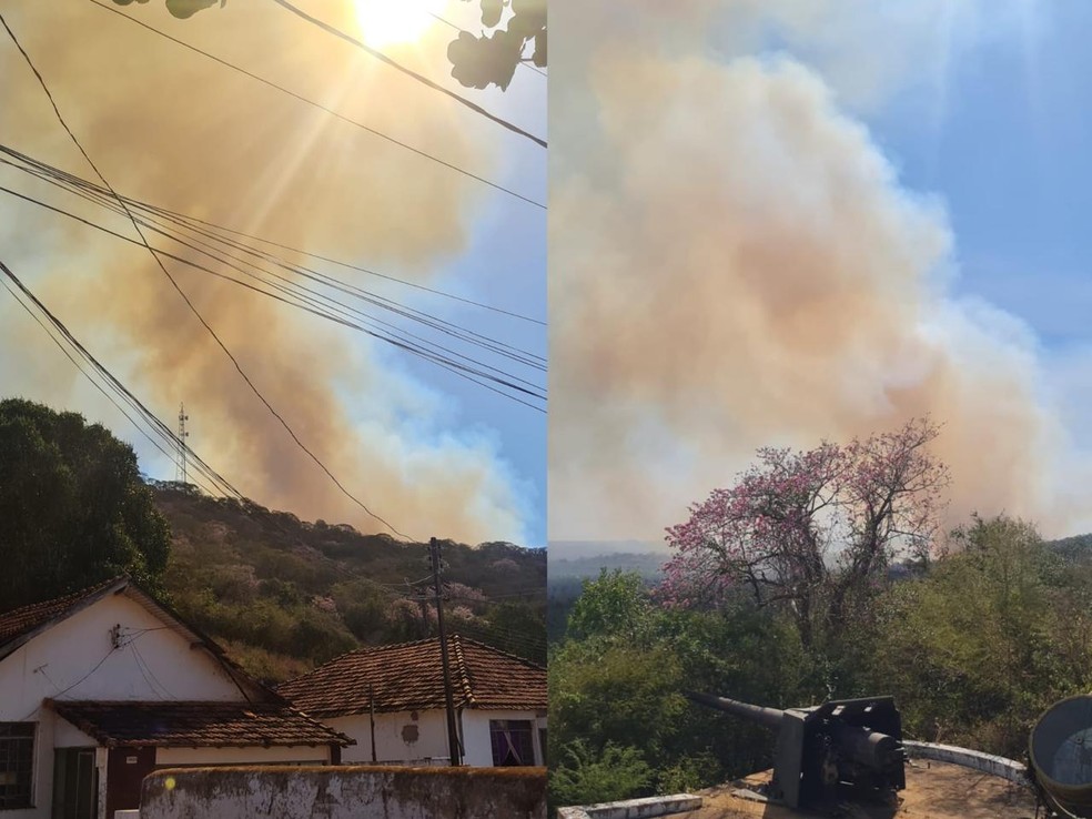 Corumbá amanheceu encoberta por uma névoa espessa de fumaça — Foto: Divulgação