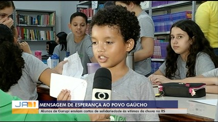 Crianças de Gurupi escrevem cartas para o povo gaúcho