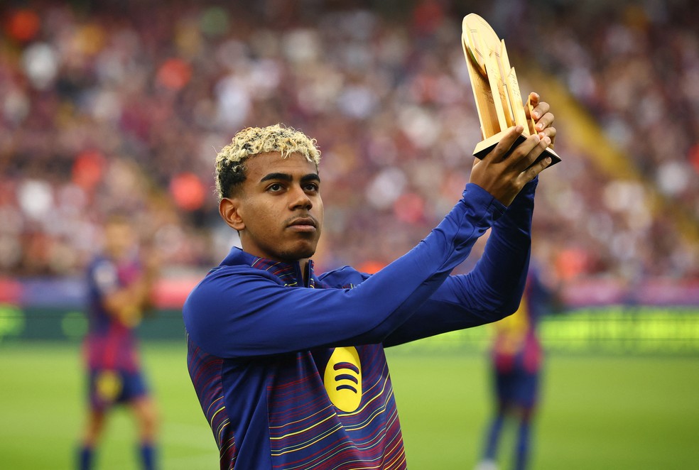 Lamine Yamal, atleta do Barcelona. — Foto: Reuters