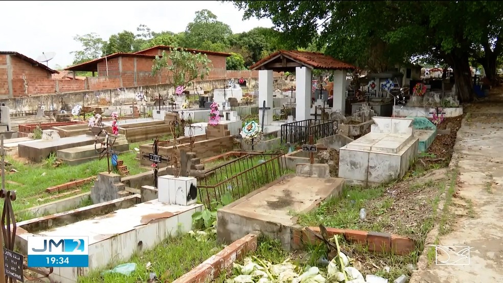 Cemitério público de Matões está superlotado — Foto: Reprodução/TV Mirante