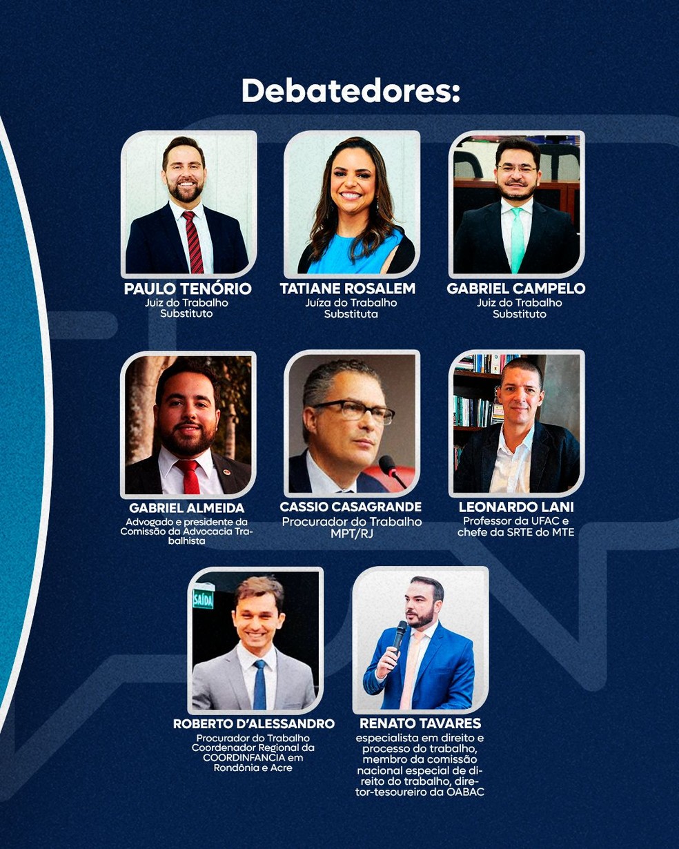 Pejotização é tema de debate entre profissionais do direito trabalhista no Acre — Foto: Divulgação/Amatra 14