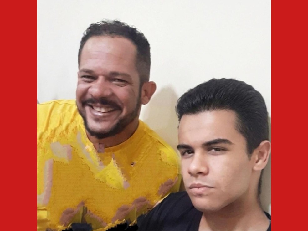 Gilmar e Gustavo anos antes do pai desaparecer da família — Foto: Arquivo pessoal