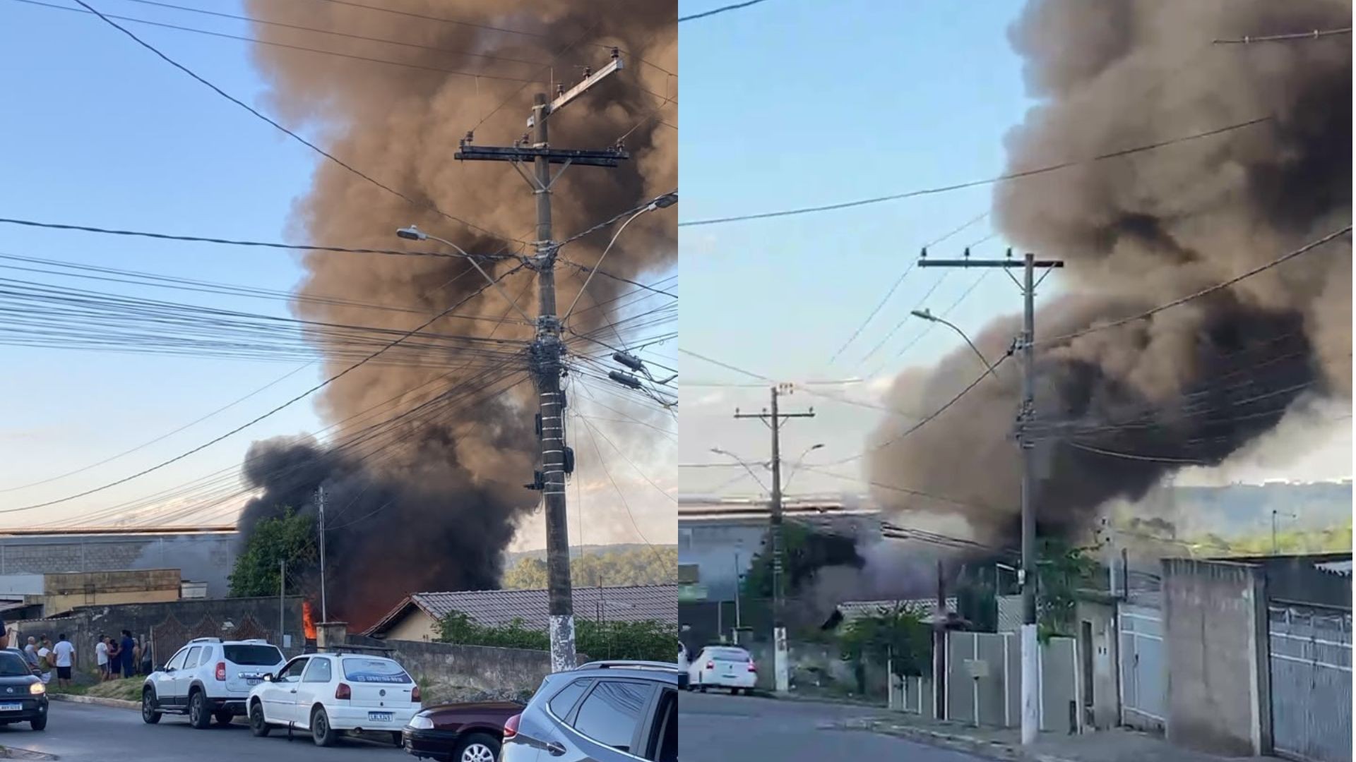 Incêndio atinge ferro-velho na Grande BH; VÍDEO
