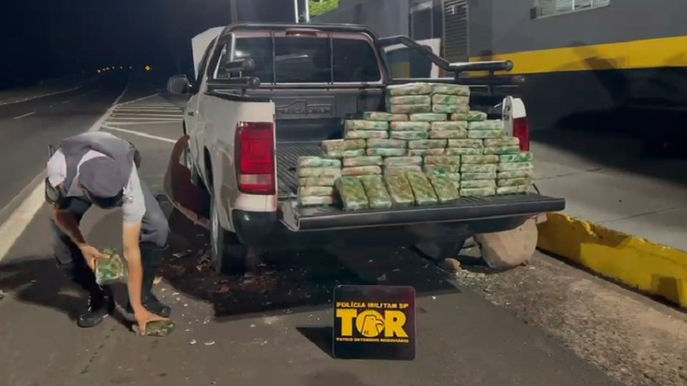 Casal argentino é preso por tráfico de droga, em Presidente Prudente (SP) — Foto: Polícia Rodoviária