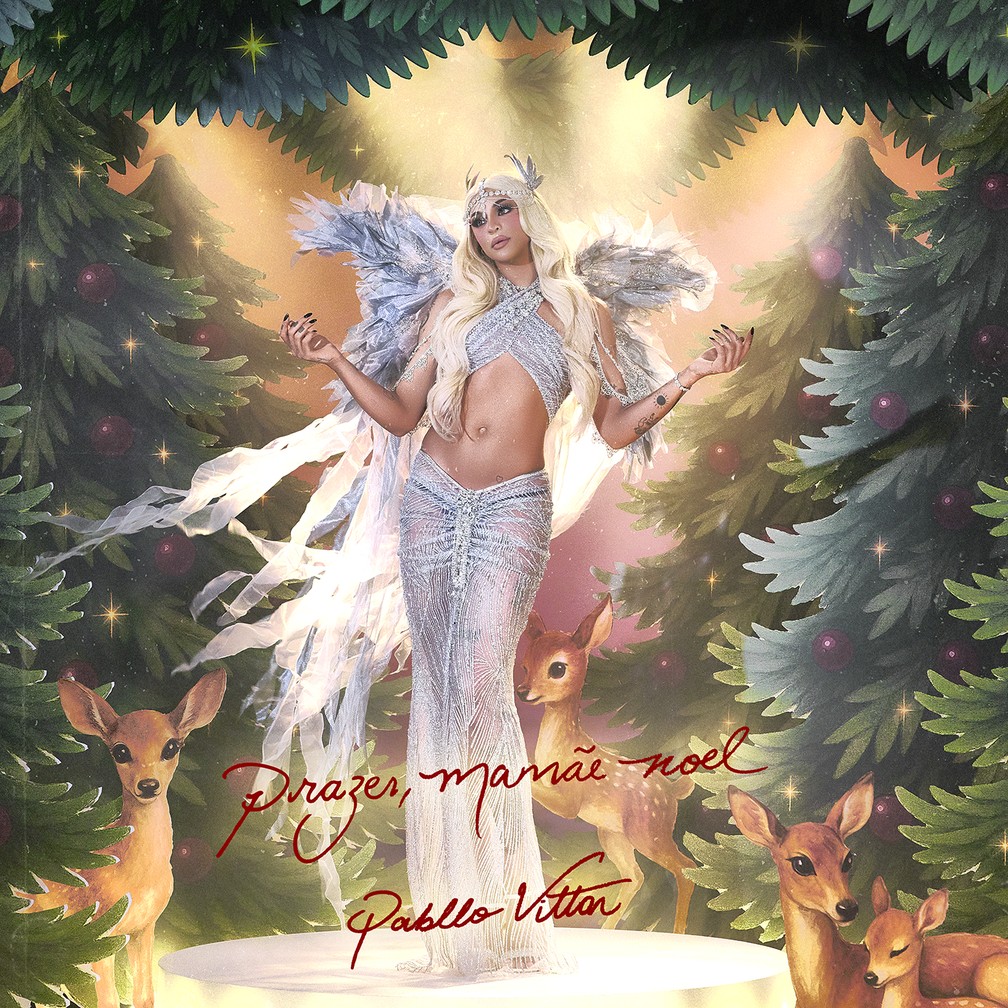 Capa do EP ‘Prazer, Mamãe Noel’, de Pabllo Vittar — Foto: Divulgação