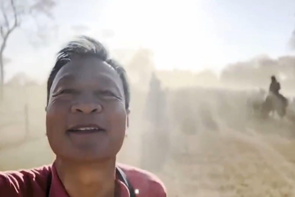 Chinês publicou vídeo nas redes sociais ao chegar no Pantanal.  Foto: Redes sociais/Reprodução