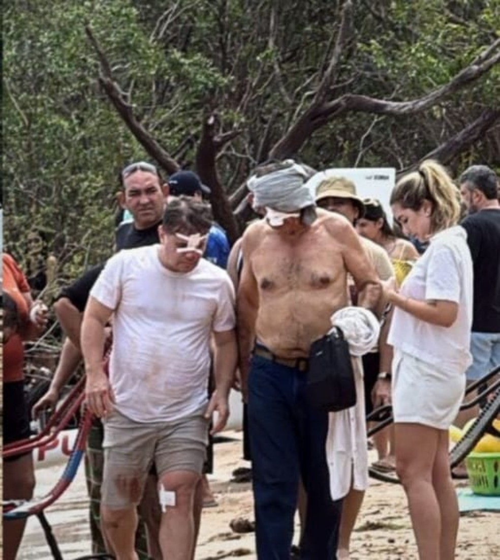 Avião de pequeno porte cai no Rio Negro e deixa dois feridos no interior do AM. — Foto: Reprodução/Redes Sociais