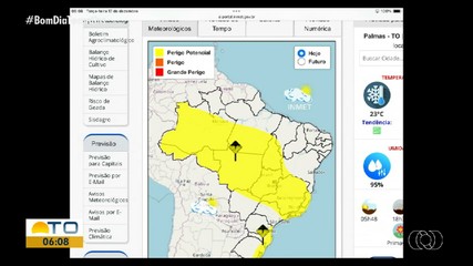 Veja a previsão do tempo para todo o Tocantins nesta terça-feira (17)