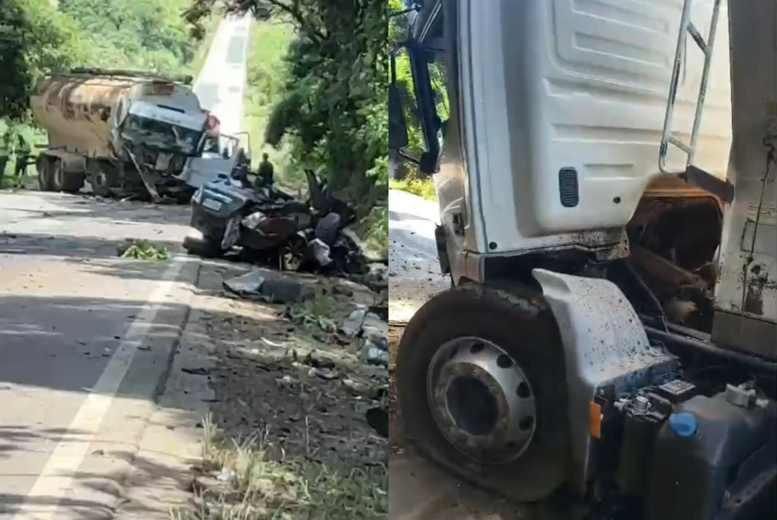 Mulher morre após acidente entre carro e caminhão na Rodovia Vicente Palma em Tatuí
