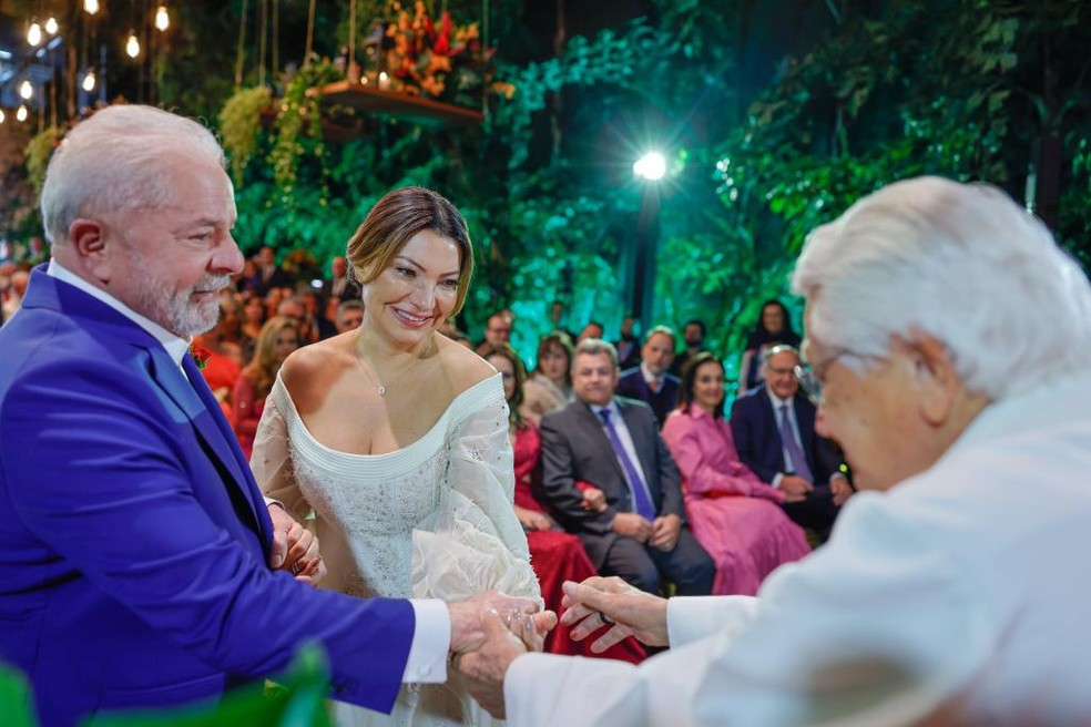 Casamento entre Lula e Janja em 2022. — Foto: Ricardo Stuckert