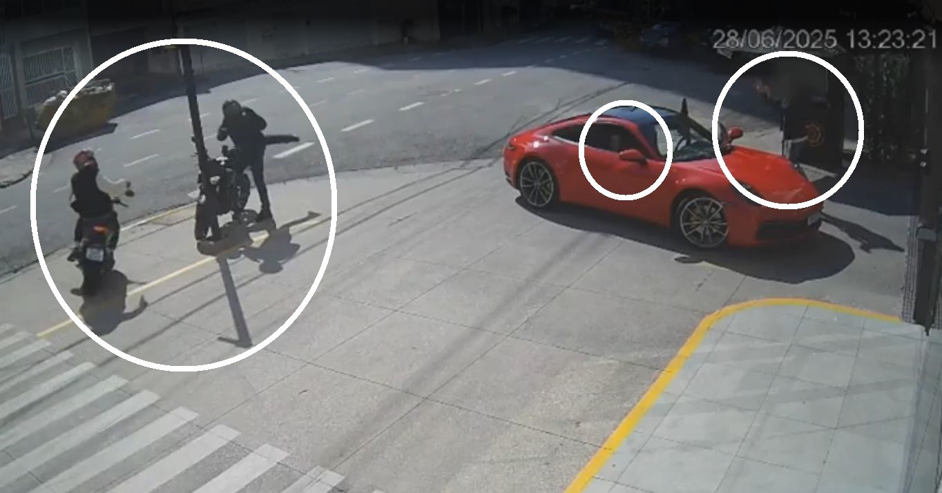 VÍDEO: Dono de Porsche com registro de CAC reage a assalto e troca tiros com ladrões em Santo André