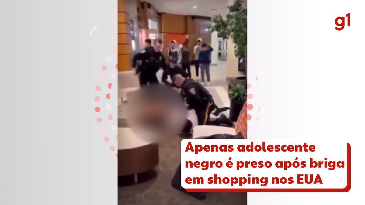 Adolescente negro é algemado, e o branco só olha; vídeo de ação ...