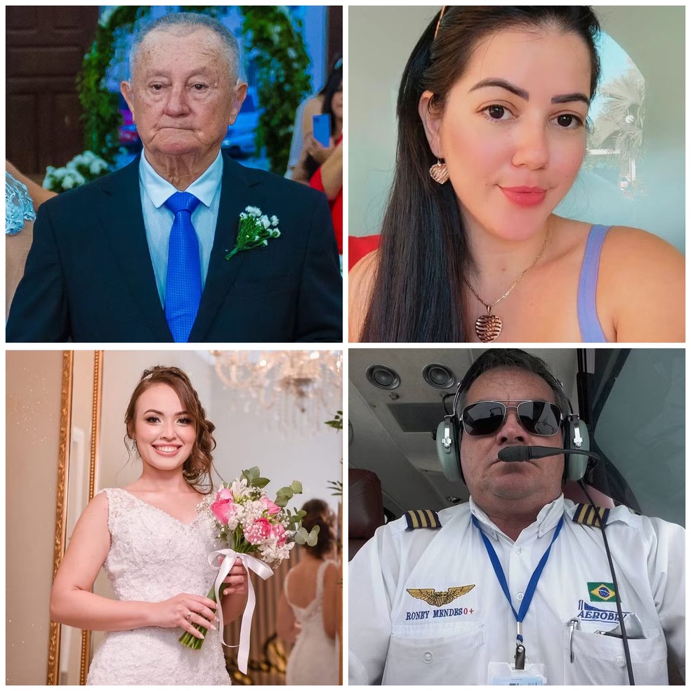 Sidney Hoyle, Suanne Camelo, Amélia Cristina e Valdir Roney foram as vítimas do acidente aéreo de Manoel Urbano, no Acre — Foto: Arquivo pessoal