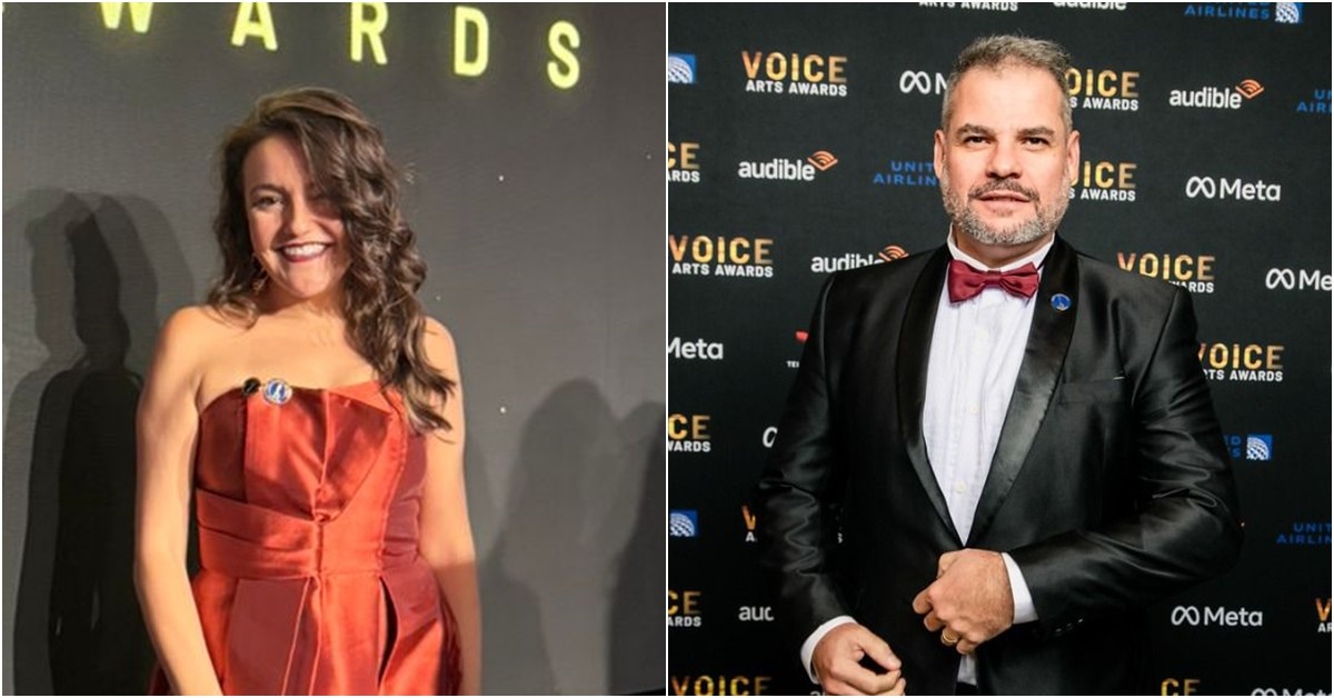 Dubladora e locutor de Juiz de Fora são premiados no ‘Oscar da Voz’ nos EUA