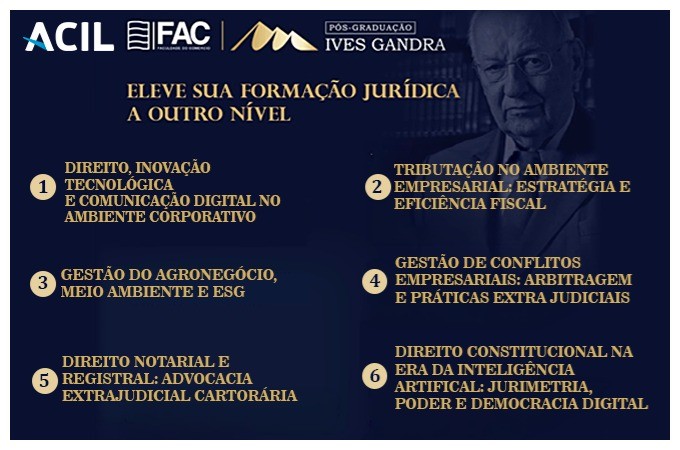 FAC amplia oferta de pós-graduação em parceria com Ives Gandra