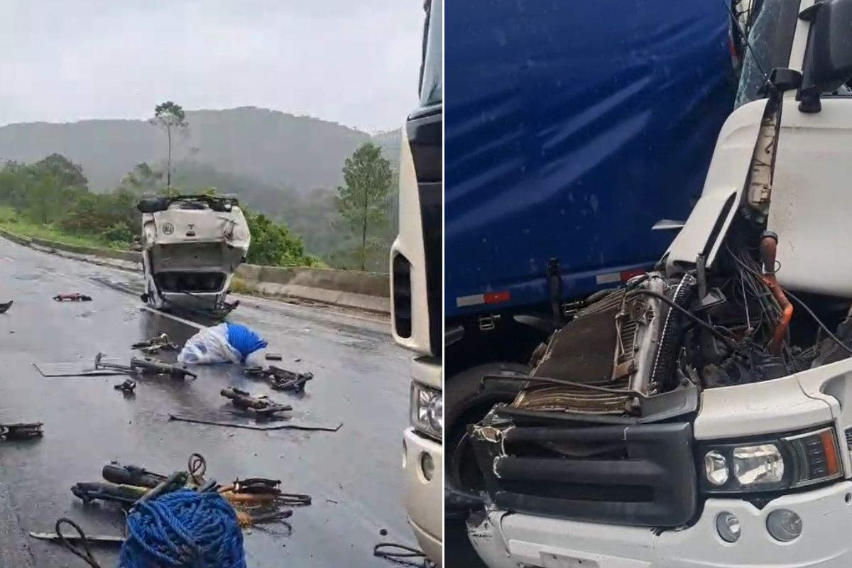 Engavetamento com ao menos seis veículos interdita e congestiona a Régis Bittencourt, SP