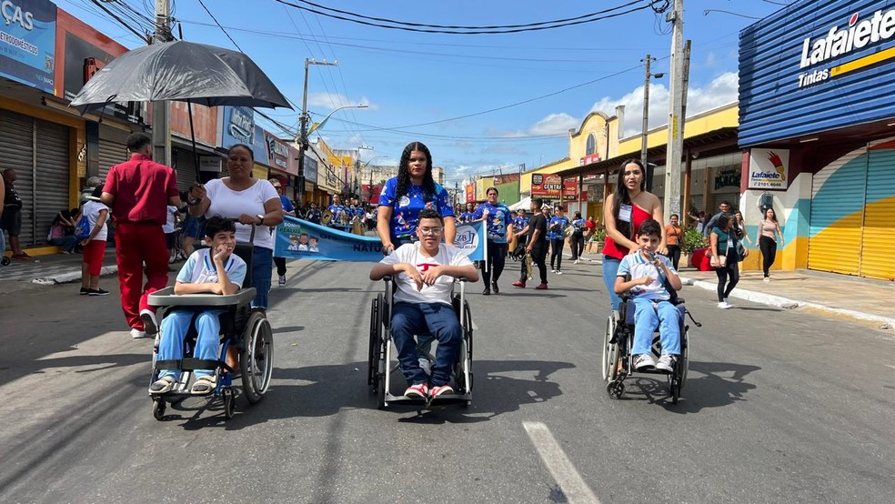 Desfile de 7 de Setembro em Juazeiro do destacou inclusão. — Foto: Patrícia Silva/TVM Cariri