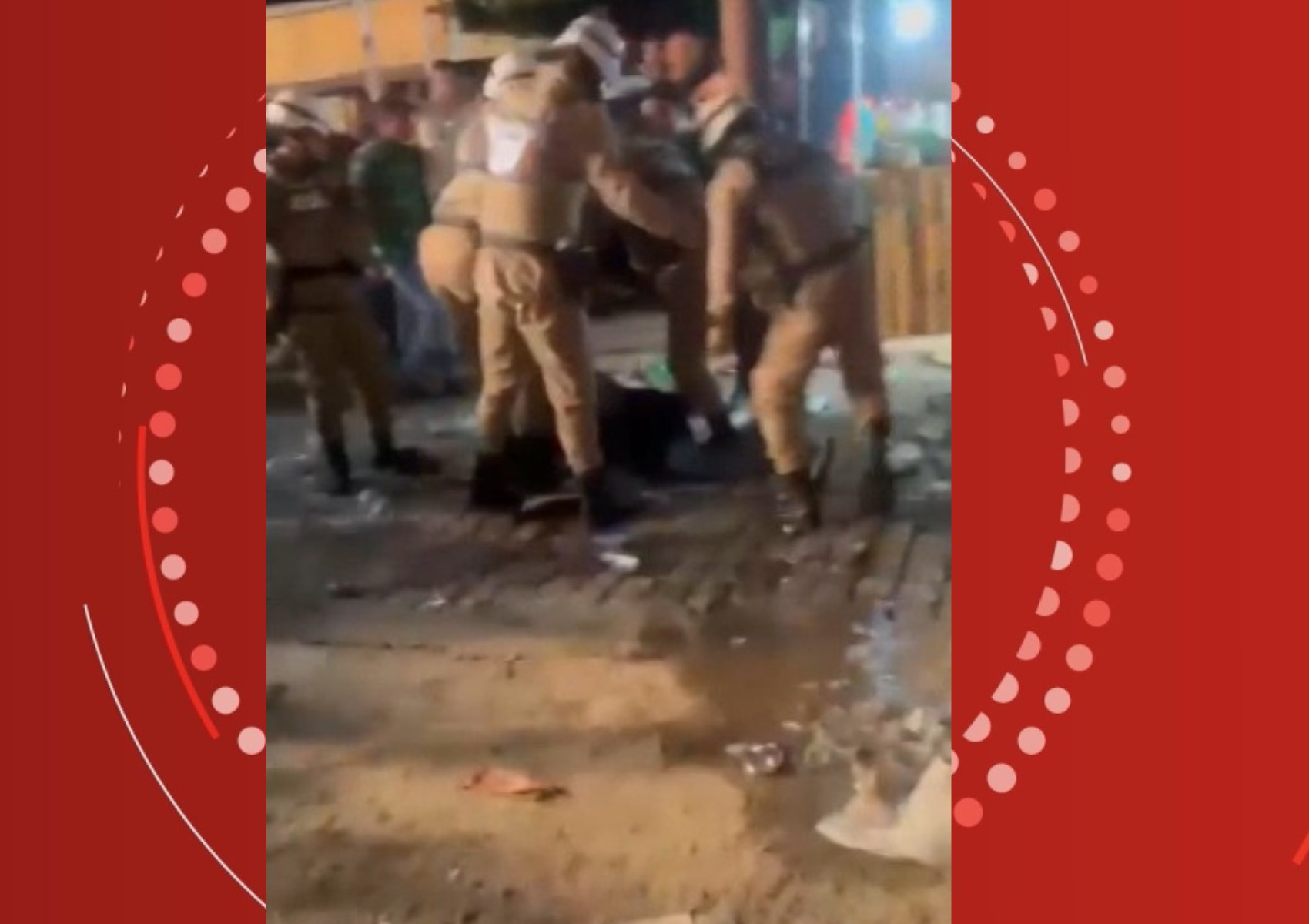 VÍDEO: Homem é agredido com socos e chutes por policias militares durante festa junina no sudoeste da Bahia 
