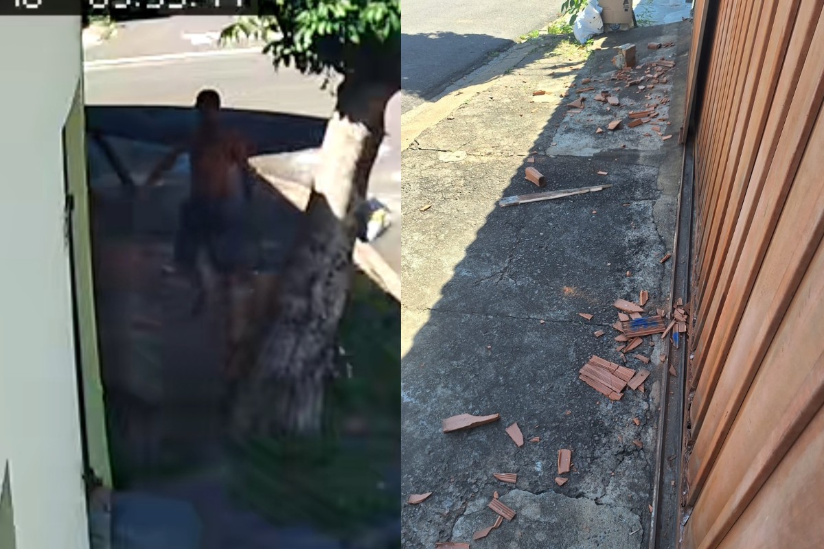 Câmera flagra momento em que homem vandaliza terreiro de umbanda no interior de SP: 'Sentimento de medo', diz babalaô