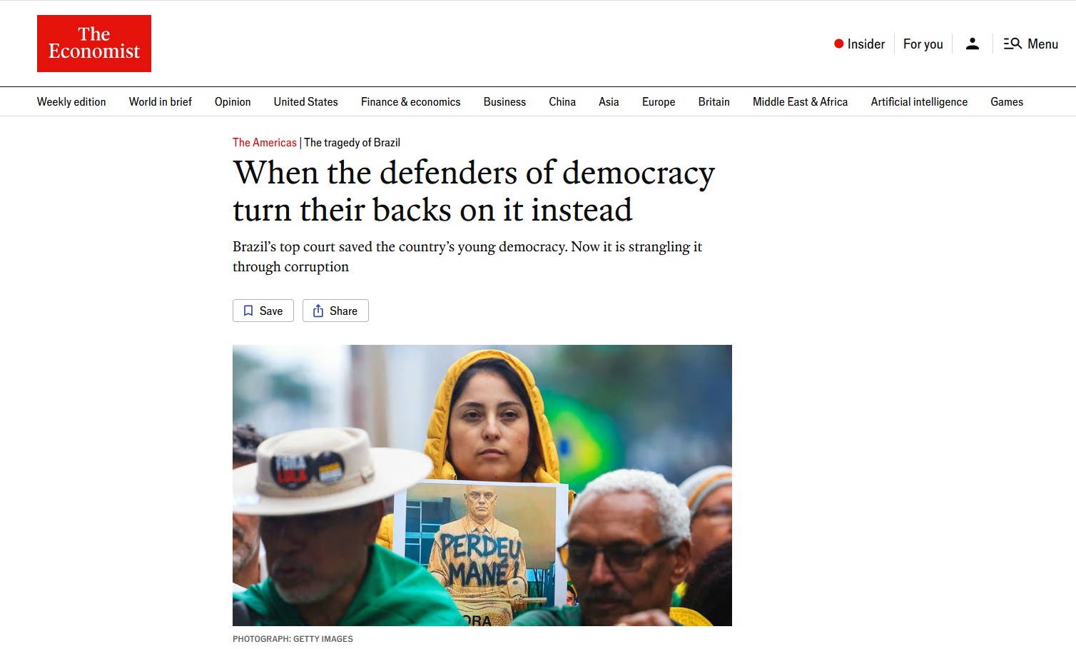 ‘STF no centro de um escândalo de corrupção repugnante e cada vez maior’, diz The Economist