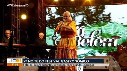 Fafá de Belém encanta o público na 2ª noite do Festival Gastronômico de Taquaruçu