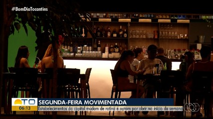 Estabelecimentos de Palmas mudam rotina e passam a abrir nas noites de segunda-feira