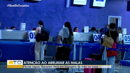 Novas regras liberam itens na bagagem de mão em voos