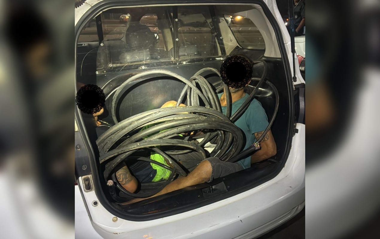 Dupla é presa em flagrante suspeita de furtar fios de energia em Sorocaba