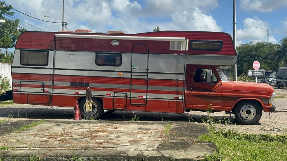 Motorhome foi apreendido pela Polícia Civil em operação no RN, em junho de 2025 — Foto: Sérgio Henrique Santos/Inter TV Cabugi