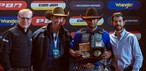 Alisson de Souza montou o touro Relíquia da Patroa no Round Final e conquistou o título da etapa da PBR da Festa do Peão de Americana, neste domingo (7) — Foto: Thomaz Marostegan