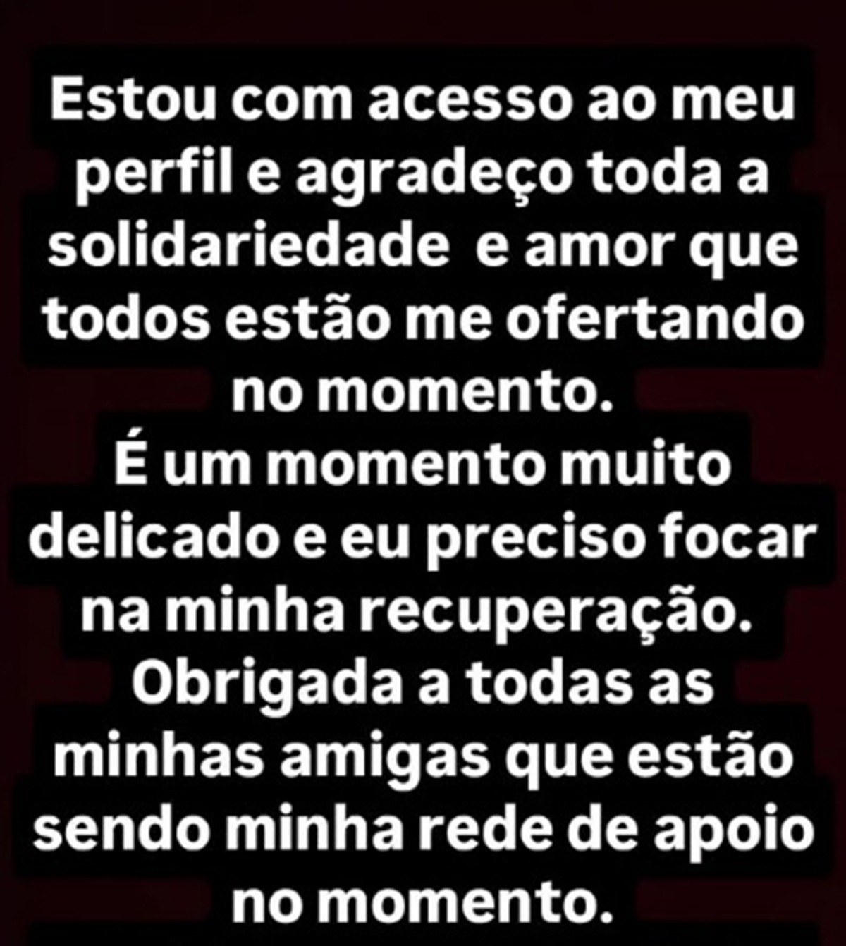 Mulher que levou mais de 60 socos do namorado se pronuncia: 'Focar na minha recuperação'