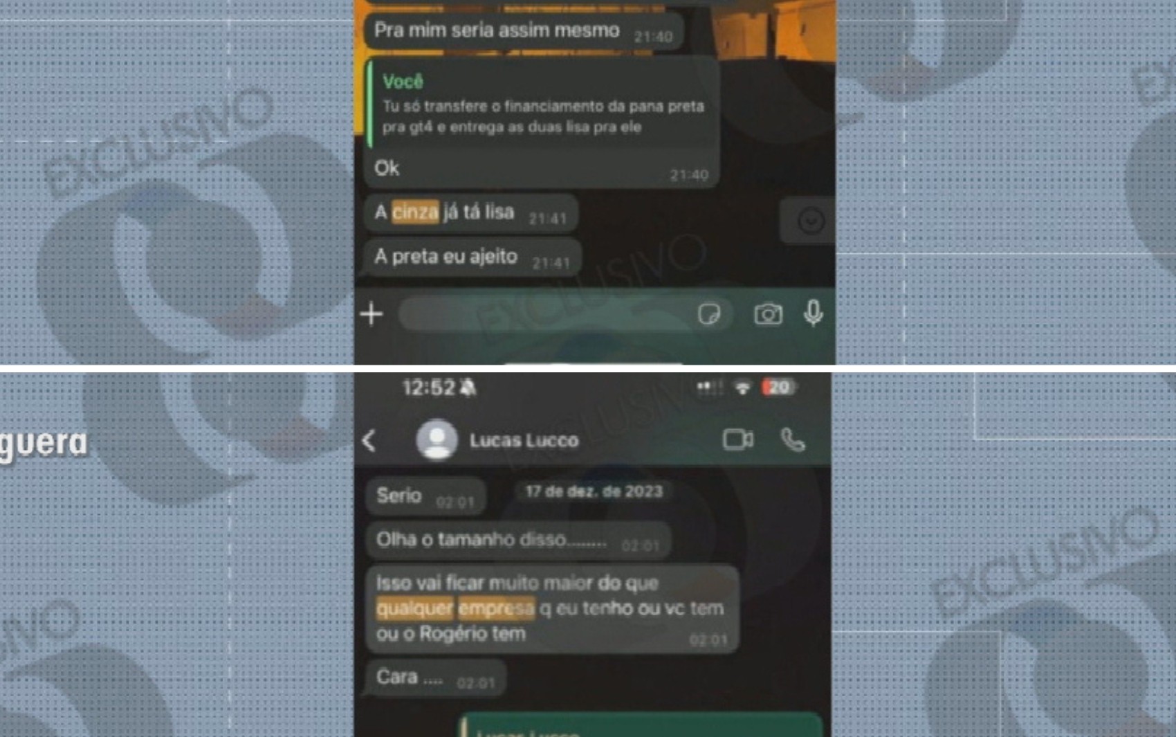 Prints mostram Lucas Lucco negociando carros de luxo com falso advogado que levaram a indiciamento por fraude 