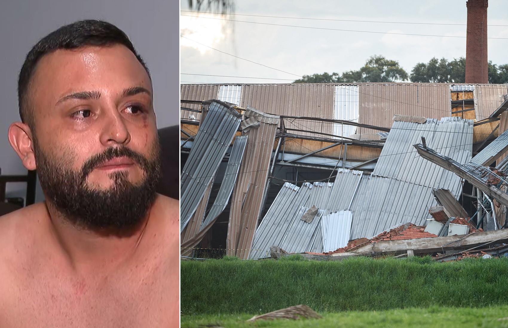 'Segunda chance de viver', diz vítima de desabamento de galpão durante temporal em Franca, SP