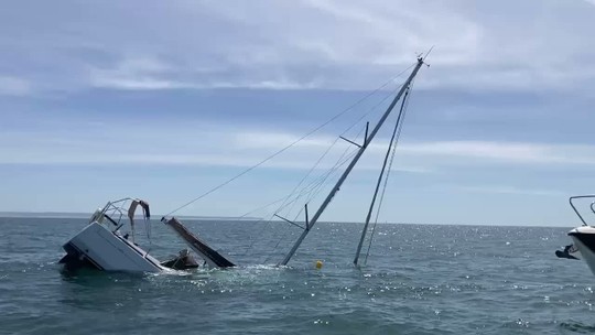 Orcas afundam veleiro na costa de Portugal; veja VÍDEO - Tripulantes foram resgatados sem ferimentos após a embarcação ser atingida várias vezes pelos animais.