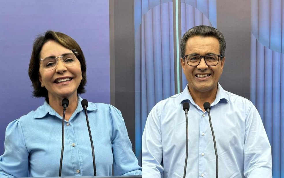 Emilia Corrêa e Luiz Roberto disputam o segundo da Prefeitura de Aracaju em 2024. — Foto: Gustavo Rodrigues/TV Sergipe