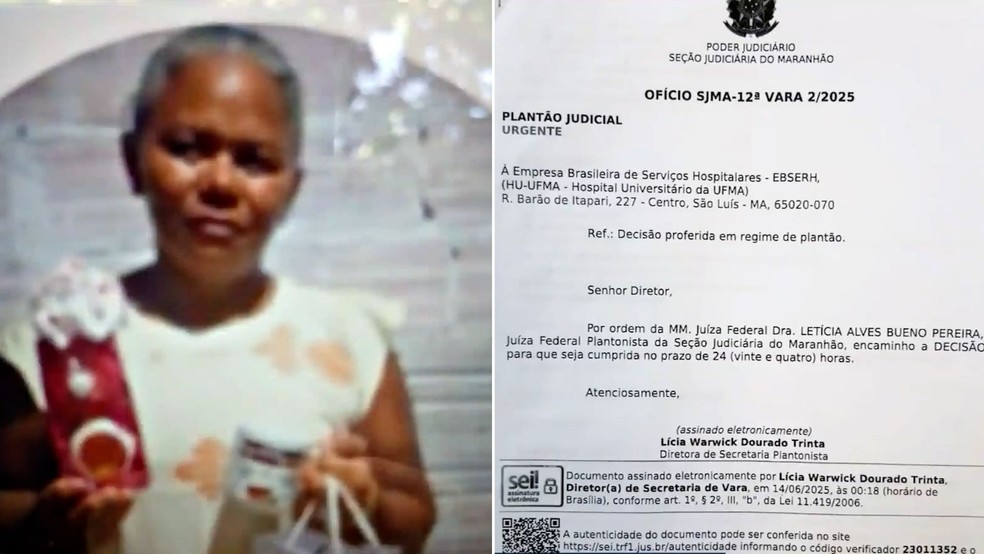 Família denuncia demora em transferência de paciente com aneurisma internada em Caxias, mesmo com decisão judicial — Foto: Reprodução/TV Mirante