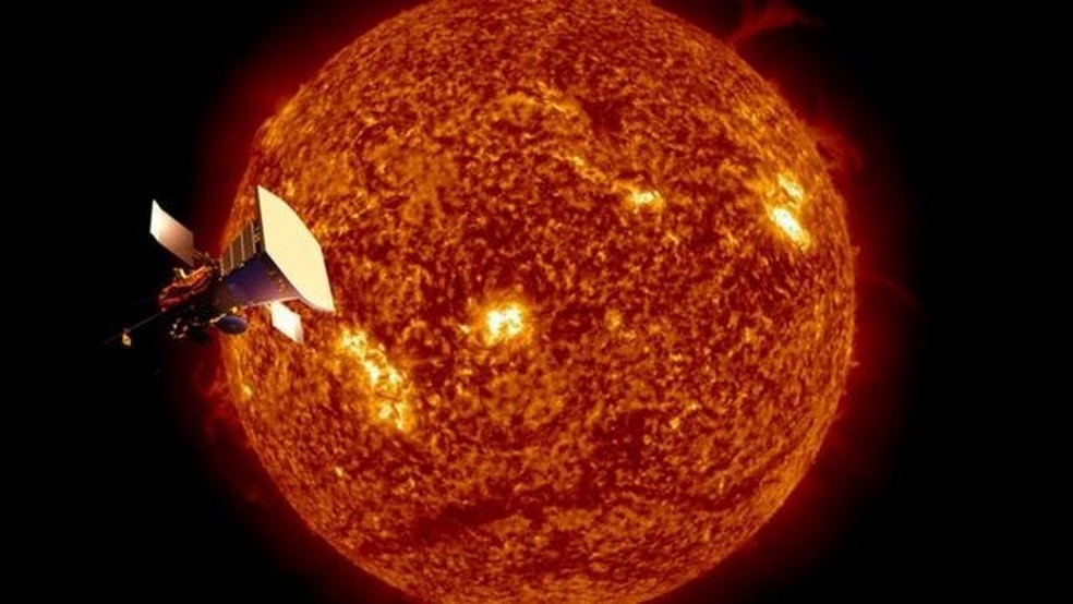 A sonda Parker conseguirá fazer medições inéditas sobre o Sol — Foto: GETTY IMAGES via BBC