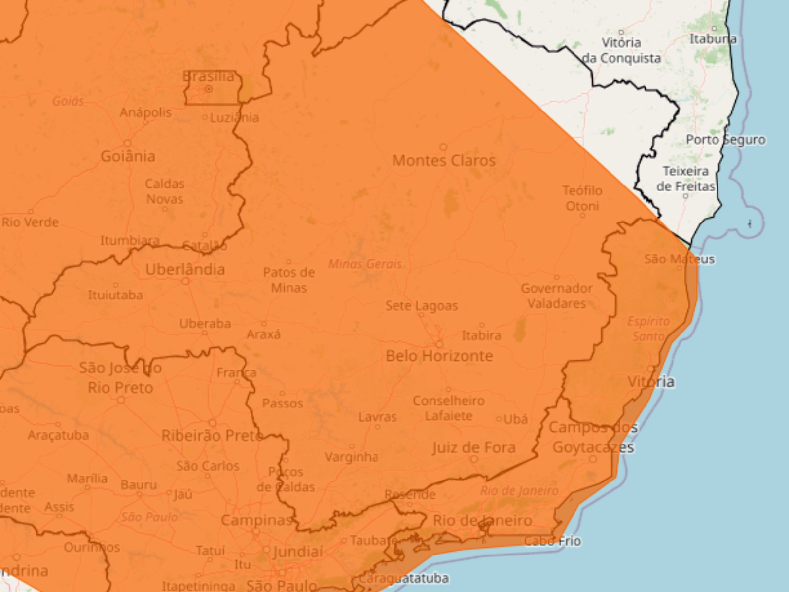 INMET emite alerta de 'perigo' de tempestade para 130 cidades do Leste de Minas