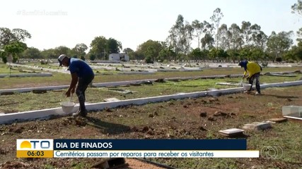 Cemitérios passam por reparos para receber visitantes no Dia de Finados em Palmas