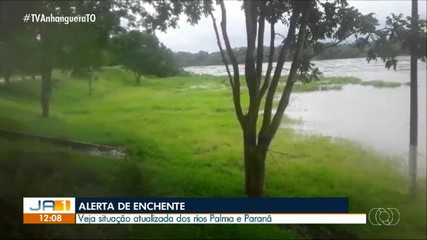 Após fortes chuvas, rios Palma e Paranã têm alerta de enchentes