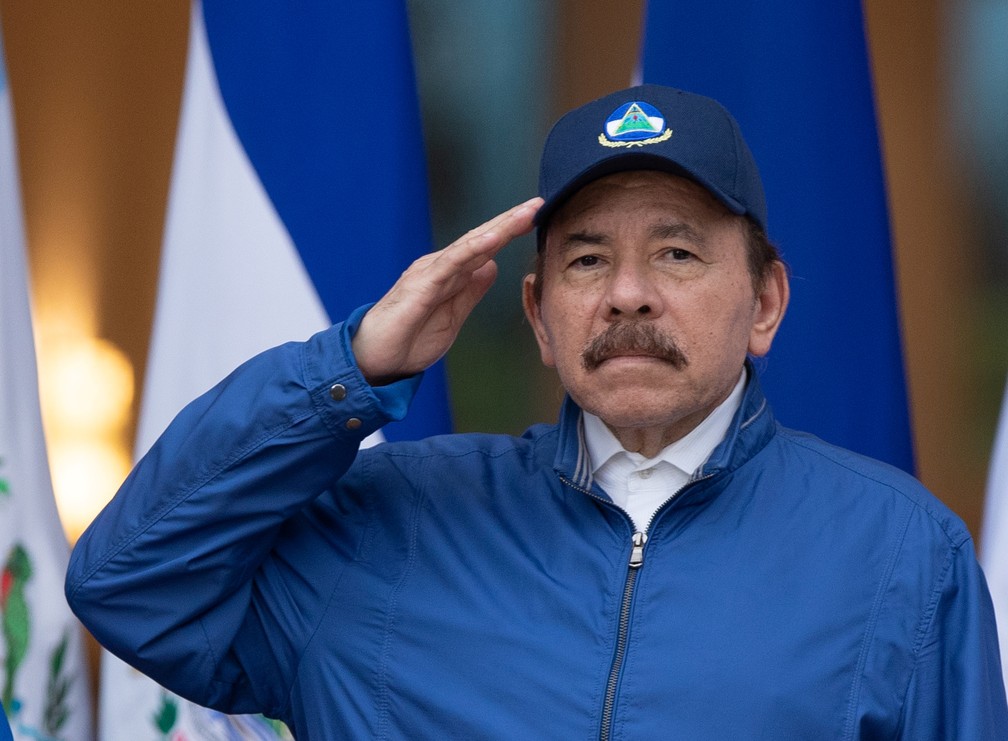 Daniel Ortega, presidente da Nicarágua, em foto no dia da Independência do país, 15 de setembro de 2020 — Foto: Presidência da Nicarágua/Cesar Perez/Handout via Reuters
