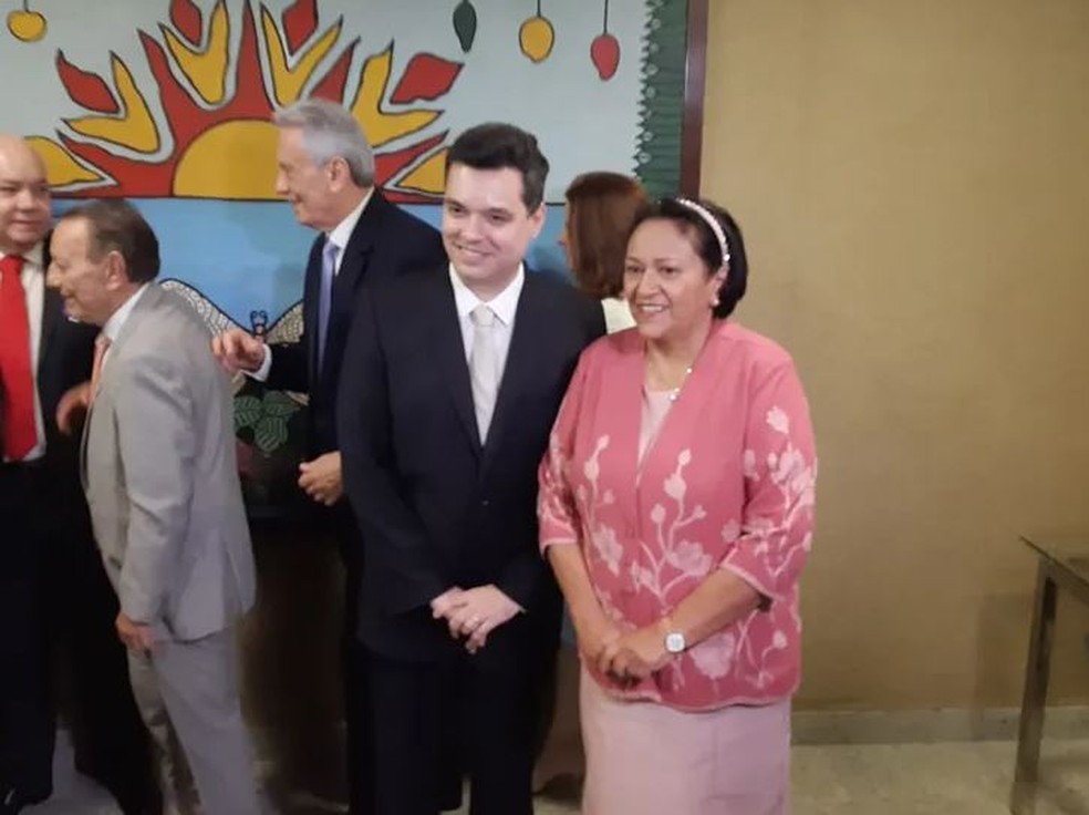 Walter Alves e Fátima Bezerra durante a posse em 2023 — Foto: Sérgio Henrique Santos/Inter TV Cabugi/ARQUIVO
