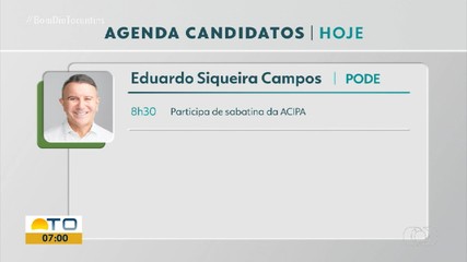 Confira a agenda dos candidatos à Prefeitura de Palmas no 2º turno