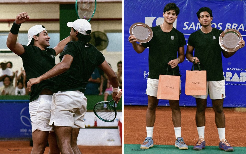 Guto também joga em dupla com o irmão, Luís Felipe Miguel — Foto: Reprodução/Instagram de ATP Challenger
