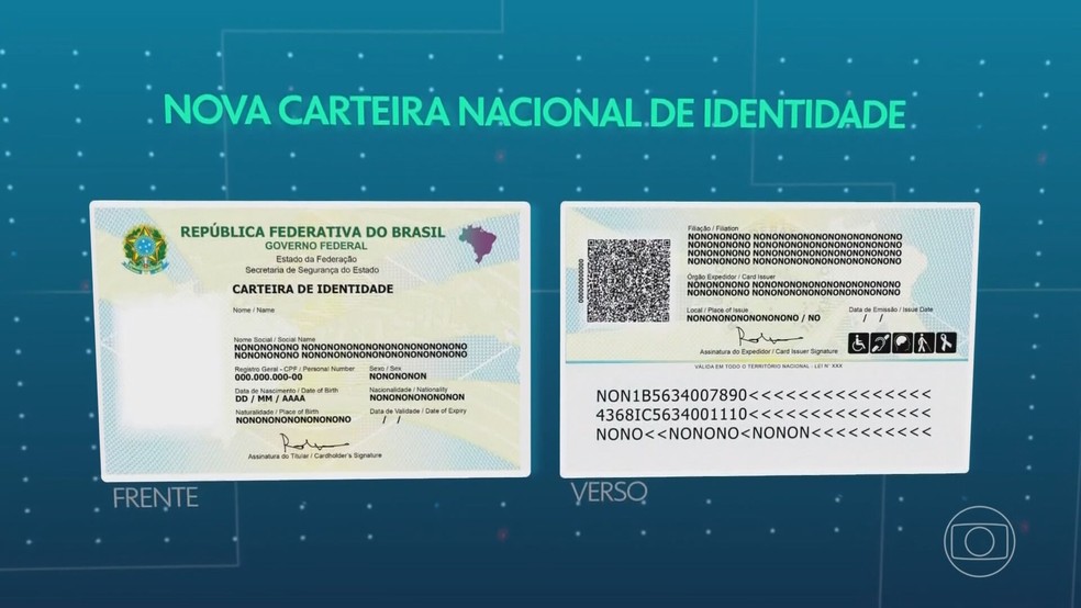 Novo RG — Foto: Reprodução/Globo