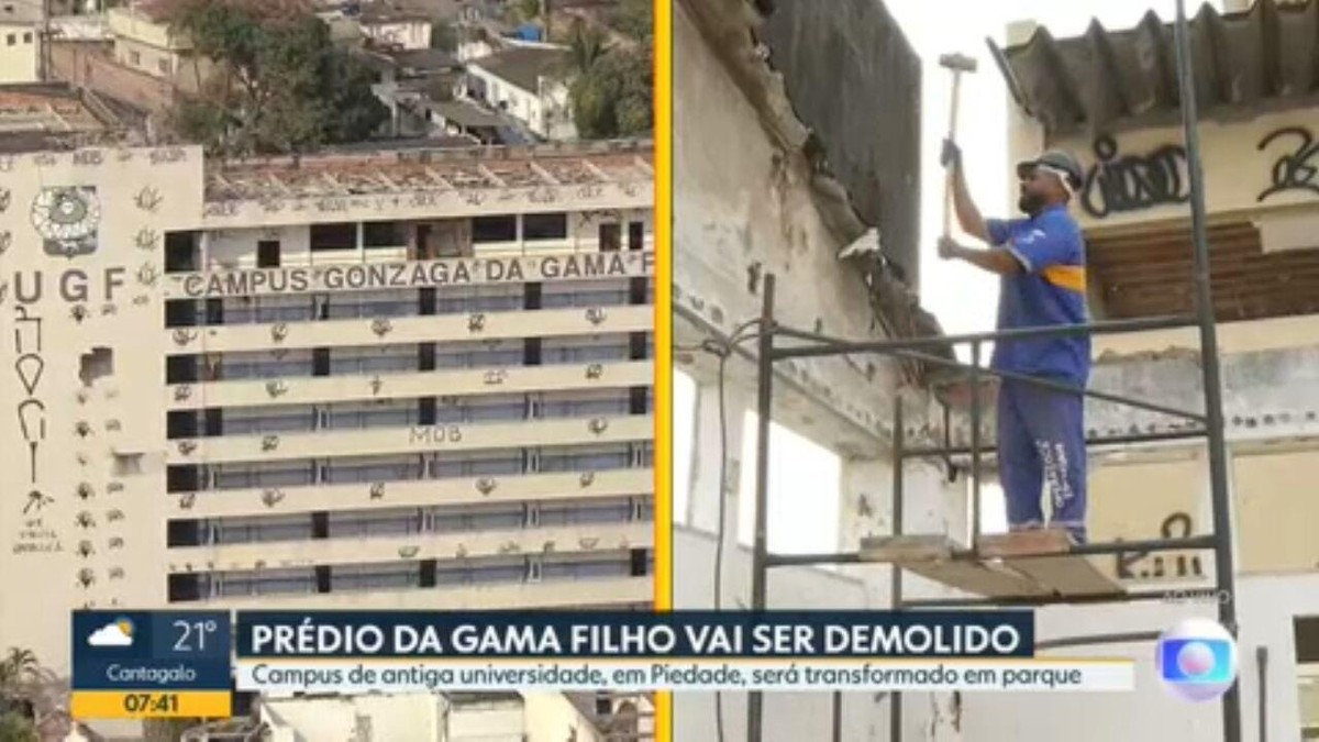 Prefeitura começa a demolir prédio da Universidade Gama Filho, em ...